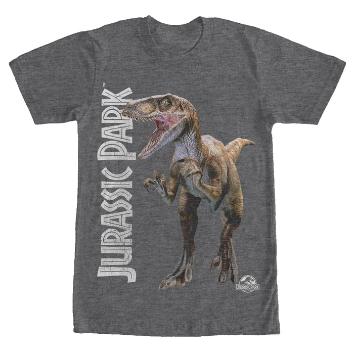 fifth sun Men's Jurassic Park Velociraptor Logo T-Shirt