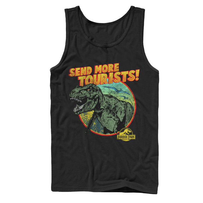 fifth sun Men's Jurassic Park Vintage Send More Tourists Tank Top