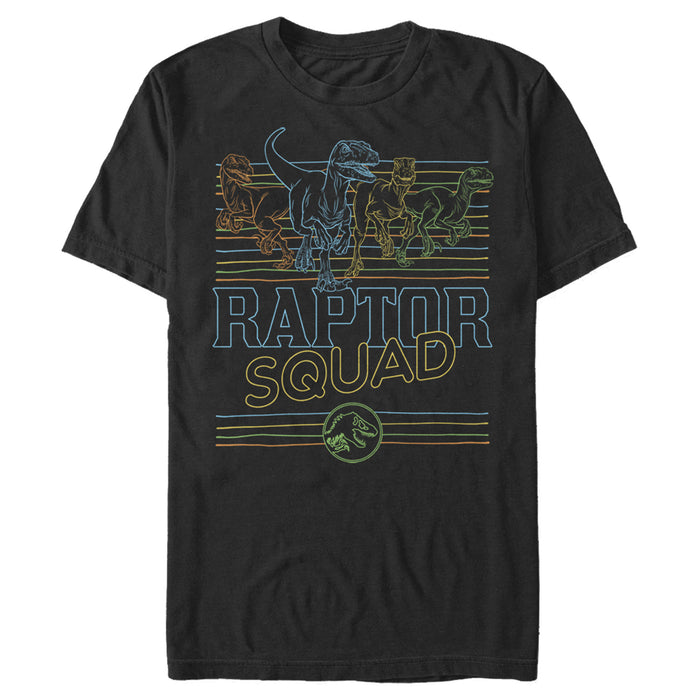fifth sun Men's Jurassic World: Camp Cretaceous Retro Raptor Squad T-Shirt