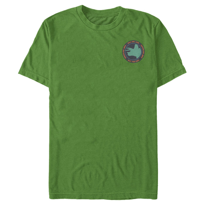 fifth sun Men's Jurassic World: Camp Cretaceous Triceratops Silhouette Pocket T-Shirt