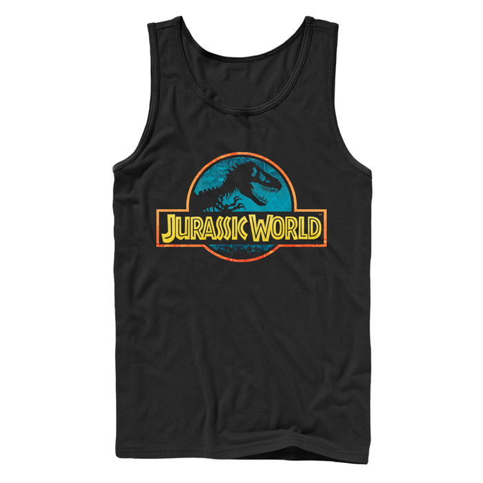 fifth sun Men's Jurassic World Color Outline Logo Tank Top