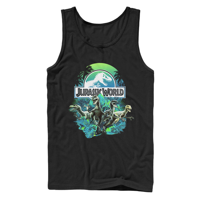 fifth sun Men's Jurassic World Dinosaur Nature Scene Tank Top