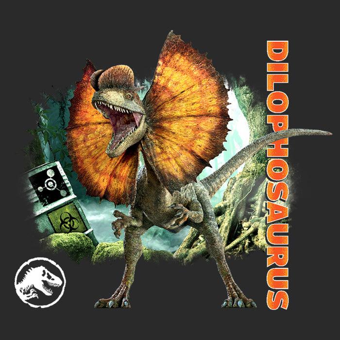 Fifth Sun Men's Jurassic World: Dominion Dilophosaurus Dinosaur In The Wild T-Shirt
