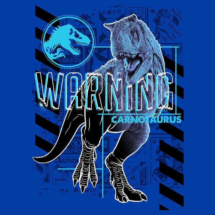 Fifth Sun Men's Jurassic World: Dominion Warning Carnotaurus Dinosaur T-Shirt