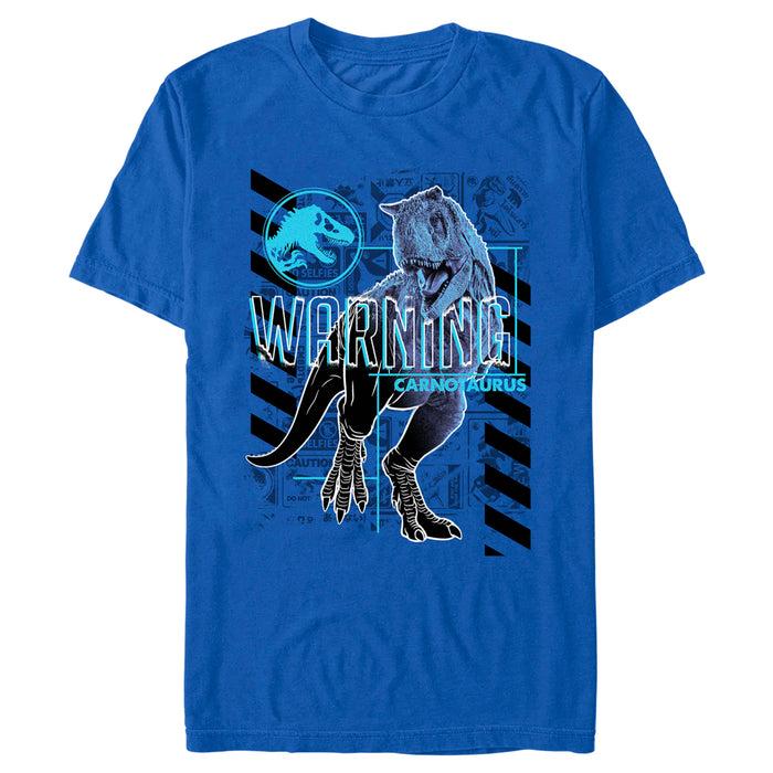 fifth sun Men's Jurassic World: Dominion Warning Carnotaurus Dinosaur T-Shirt