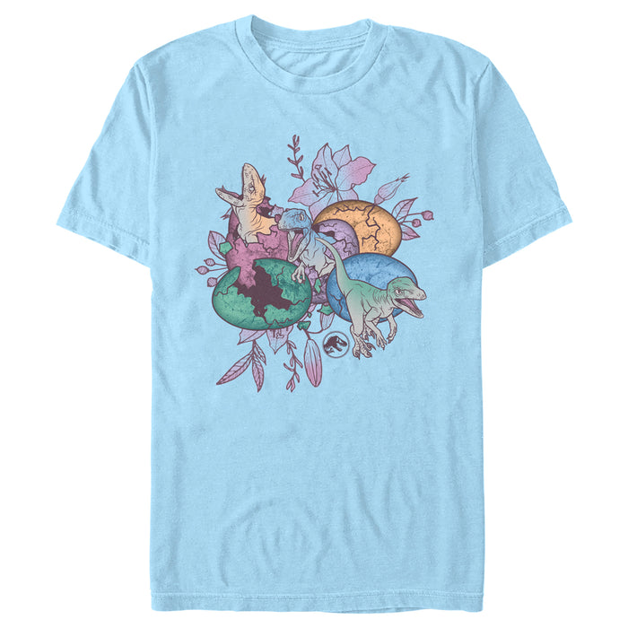 fifth sun Men's Jurassic World Easter Cracked Dinosaurs T-Shirt