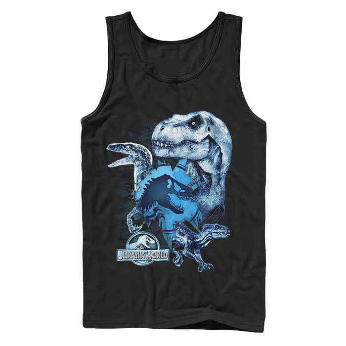 fifth sun Men's Jurassic World: Fallen Kingdom Dinosaur Frost Tank Top