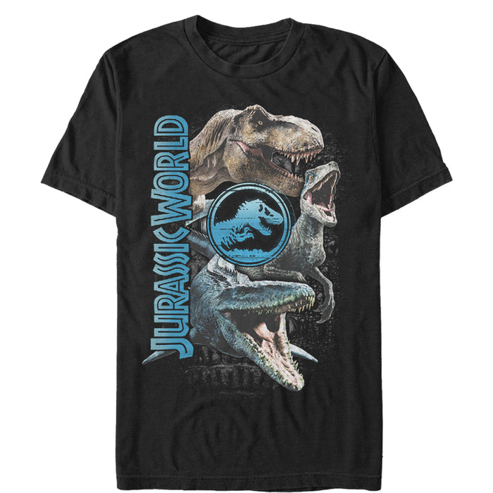 fifth sun Men's Jurassic World: Fallen Kingdom Dinosaur Montage T-Shirt