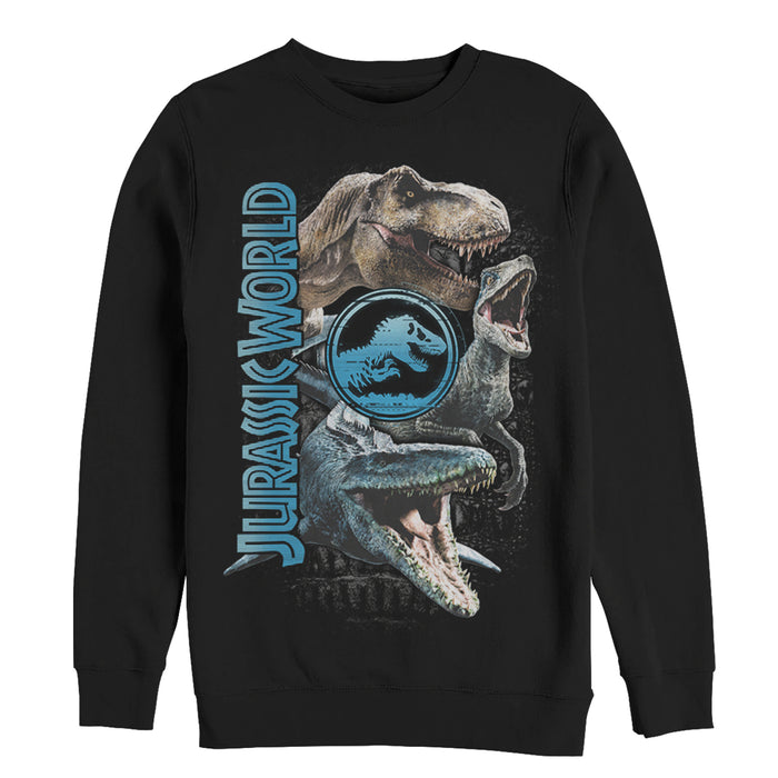 fifth sun Men's Jurassic World: Fallen Kingdom Dinosaur Montage Sweatshirt