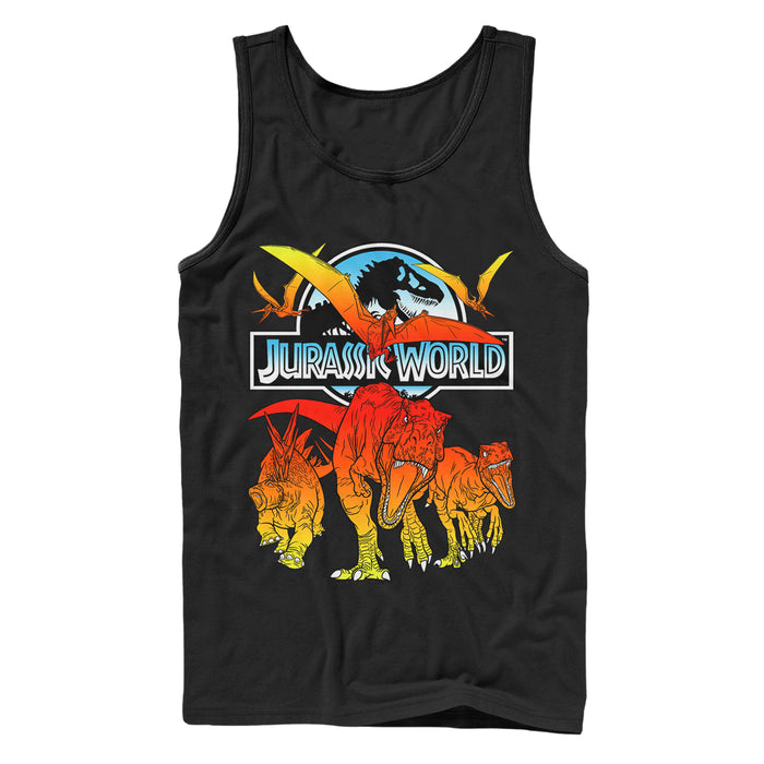 fifth sun Men's Jurassic World: Fallen Kingdom Fire Dinosaurs Tank Top
