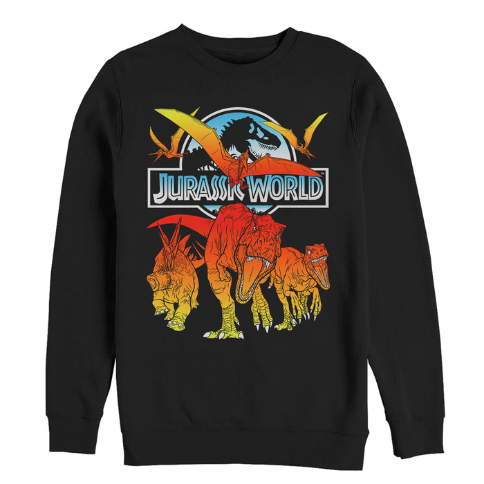 fifth sun Men's Jurassic World: Fallen Kingdom Fire Dinosaurs Sweatshirt