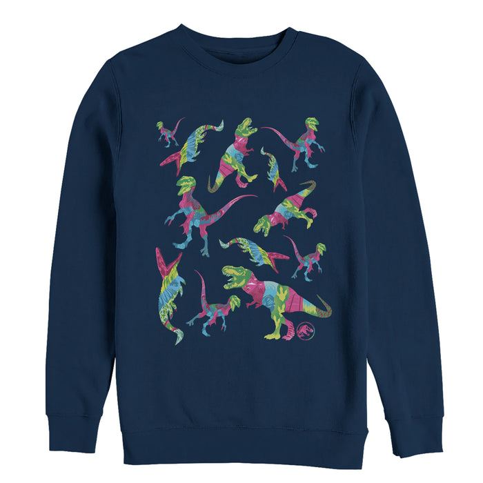 fifth sun Men's Jurassic World: Fallen Kingdom Rainbow Dinosaurs Sweatshirt