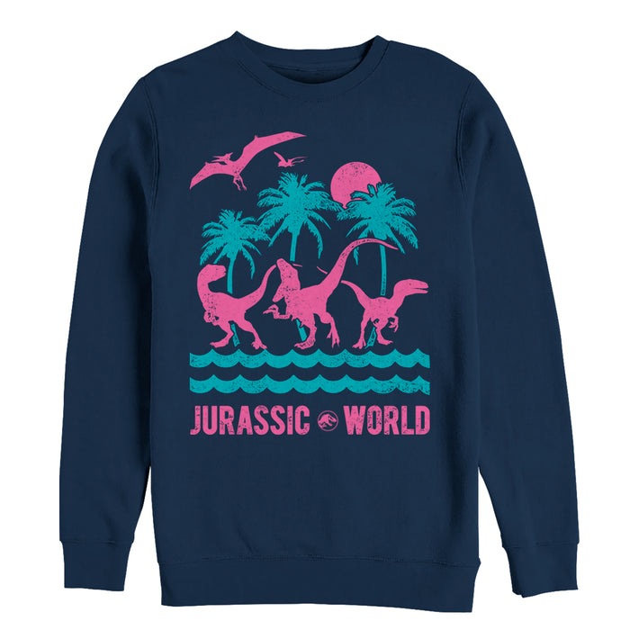 fifth sun Men's Jurassic World: Fallen Kingdom Tropical Dinosaurs Sweatshirt