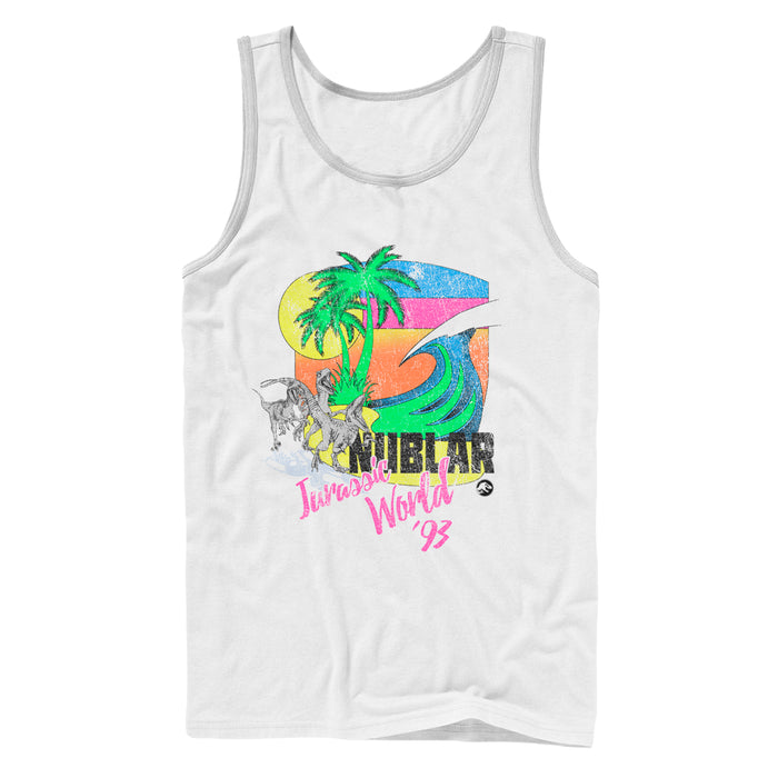 fifth sun Men's Jurassic World Retro '93 Surf Nublar Tank Top