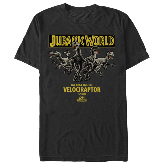 fifth sun Men's Jurassic World Velociraptor Pure T-Shirt