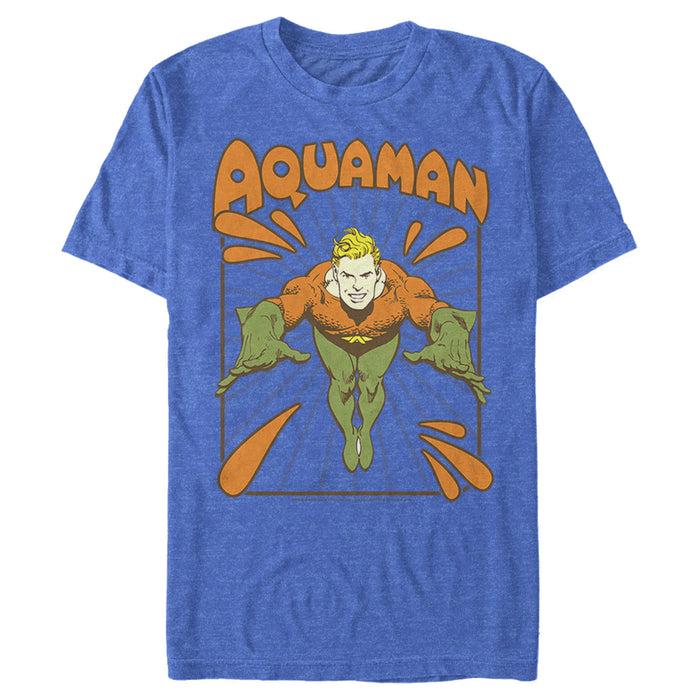 Fifth Sun Men's Justice League Aquaman Vintage T-Shirt