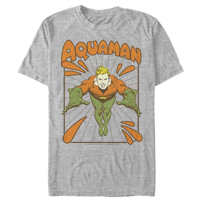 Fifth Sun Men's Justice League Aquaman Vintage T-Shirt