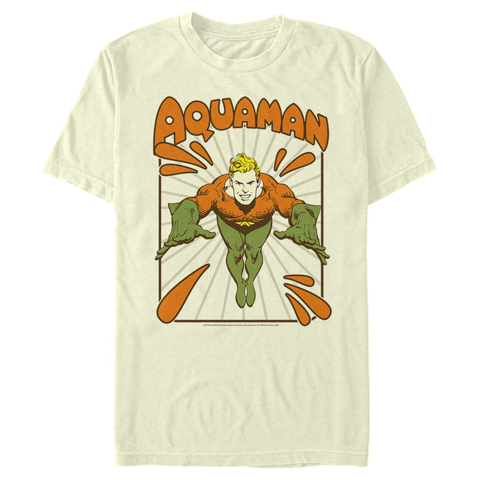 fifth sun Men's Justice League Aquaman Vintage T-Shirt