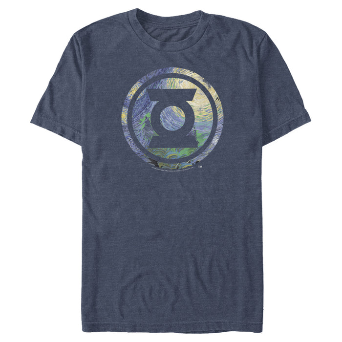 Fifth Sun Men's Justice League Green Lantern Starry Night Logo T-Shirt