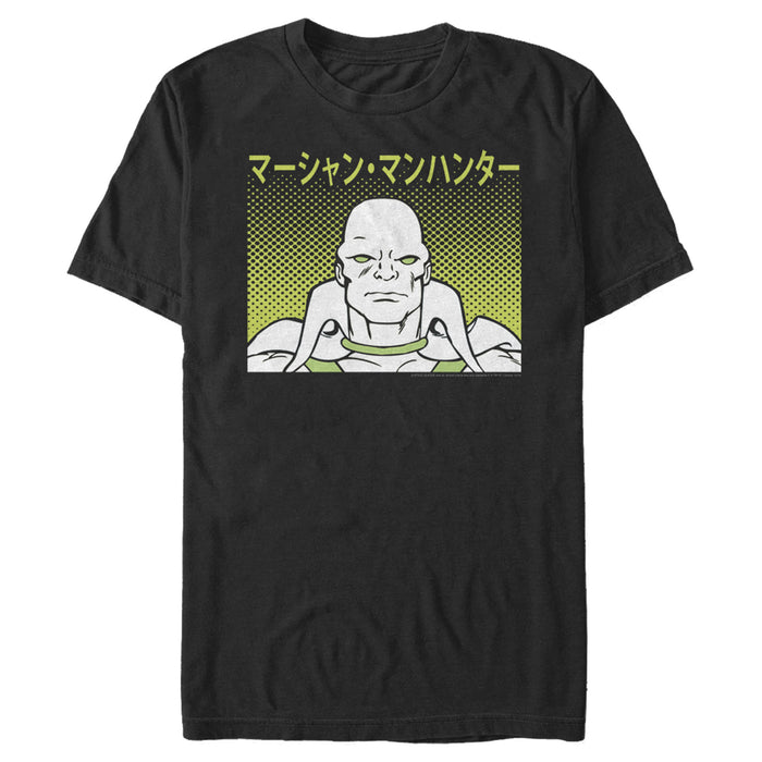 fifth sun Men's Justice League Martian Manhunter Dotted Kanji Portrait T-Shirt