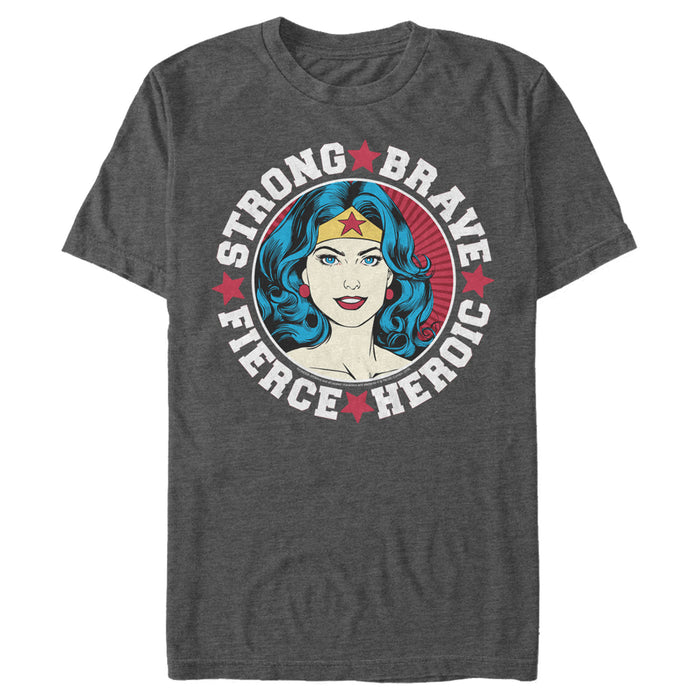 fifth sun Men's Justice League Strong Fierce Heroic T-Shirt
