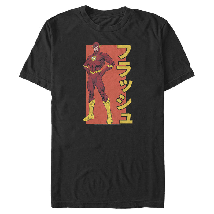 fifth sun Men's Justice League The Flash Bold Kanji Portrait T-Shirt