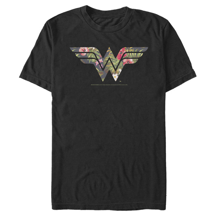 fifth sun Men's Justice League Tropical Logo T-Shirt