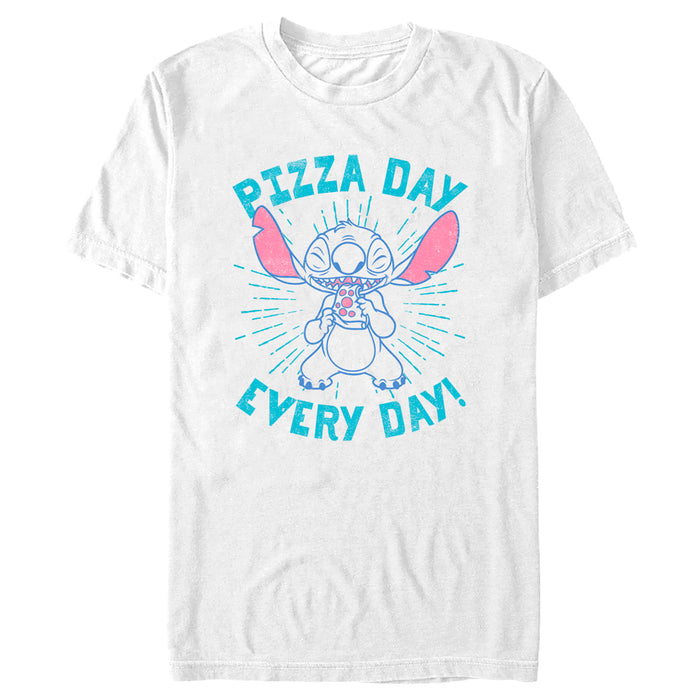fifth sun Men's Lilo & Stitch Pizza Day Every Day Stitch T-Shirt