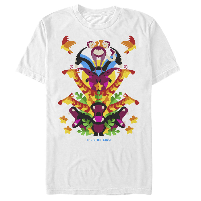 fifth sun Men's Lion King Artistic Animal Pyramid T-Shirt