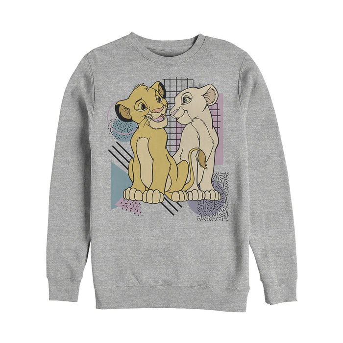 fifth sun Men's Lion King Bold Retro Cub Love Sweatshirt