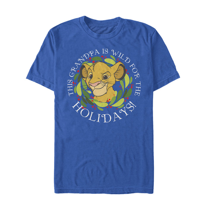 fifth sun Men's Lion King Christmas Wild Grandpa T-Shirt