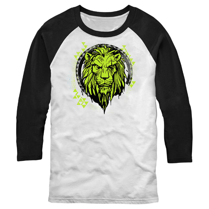 fifth sun Men's Lion King Geometric Scar Emblem Baseball Tee