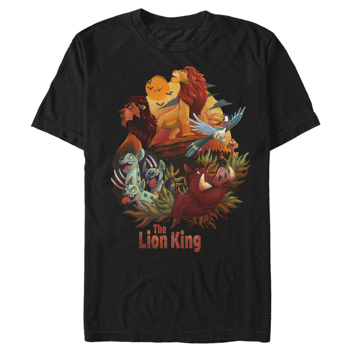 fifth sun Men's Lion King Groovy Character Cartoon T-Shirt