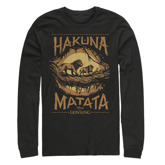 fifth sun Men's Lion King Hakuna Matata Jungle Trio Long Sleeve Shirt