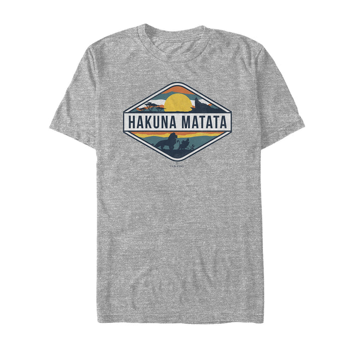 fifth sun Men's Lion King Hakuna Matata Vibrant Park Emblem T-Shirt