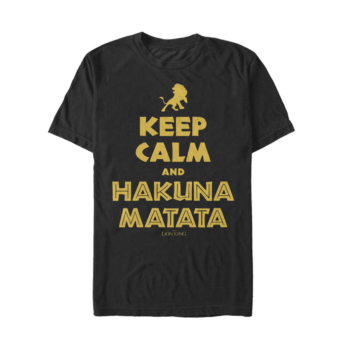 fifth sun Men's Lion King Keep Calm and Hakuna Matata T-Shirt