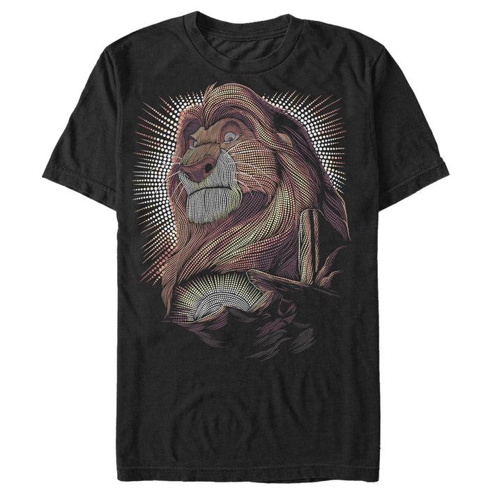 fifth sun Men's Lion King Mufasa Dot Portrait T-Shirt