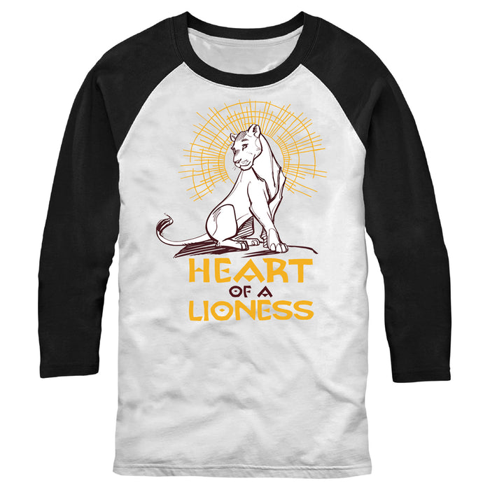 fifth sun Men's Lion King Nala Heart of Lioness Baseball Tee