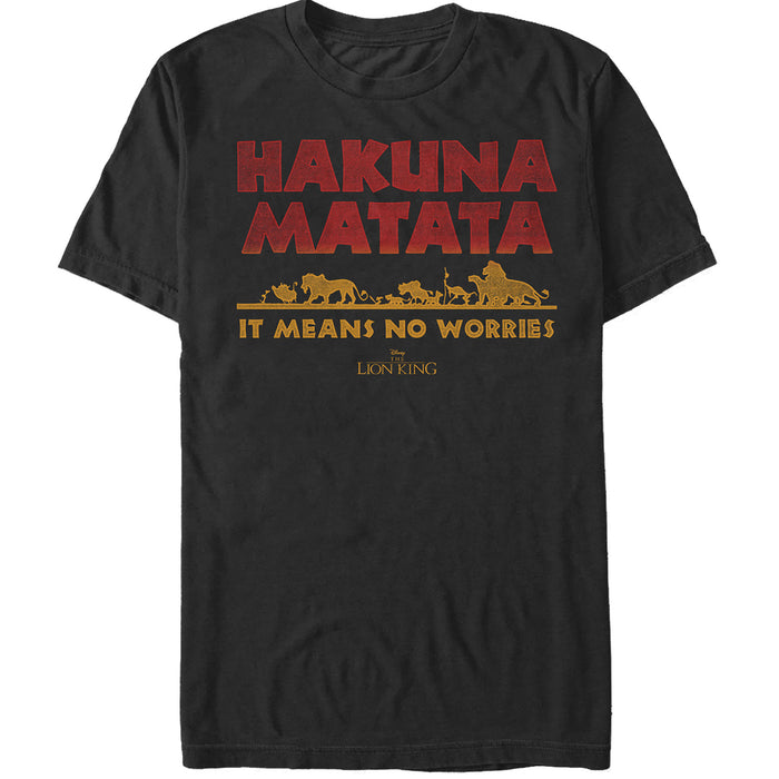 fifth sun Men's Lion King No Worries Silhouettes T-Shirt