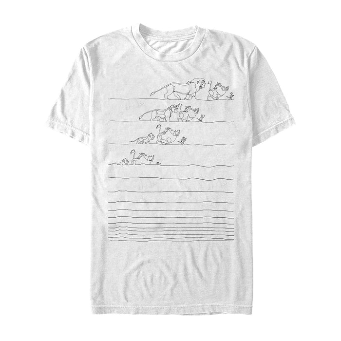 fifth sun Men's Lion King No Worry EKG Lines T-Shirt