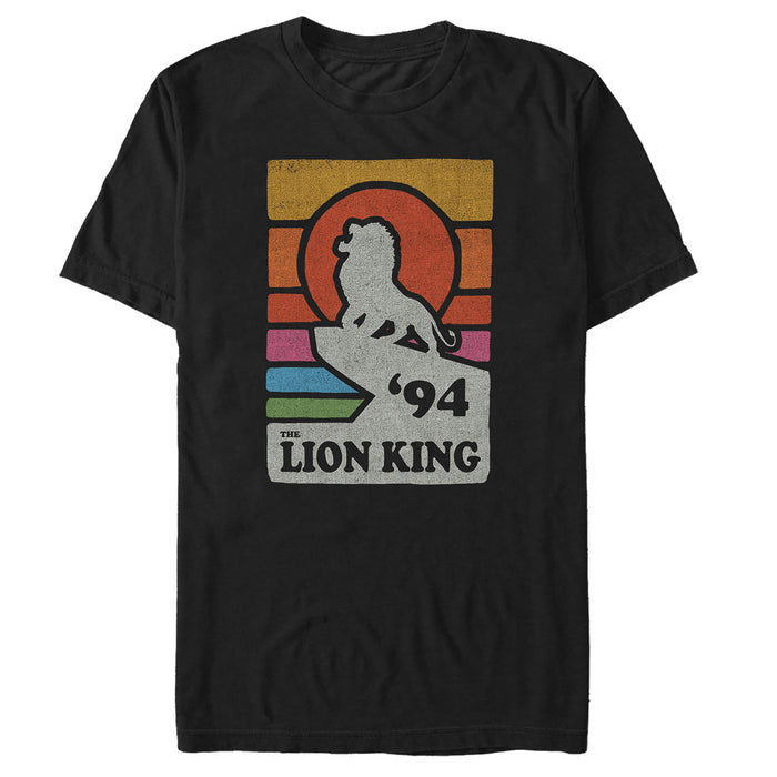 fifth sun Men's Lion King Retro Rainbow '94 Silhouette T-Shirt