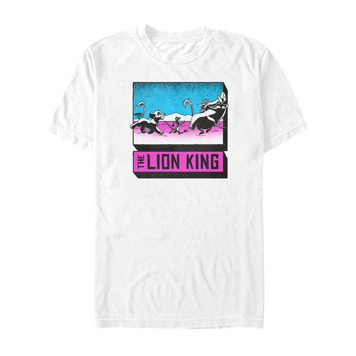 fifth sun Men's Lion King Savannah Neon Crew T-Shirt