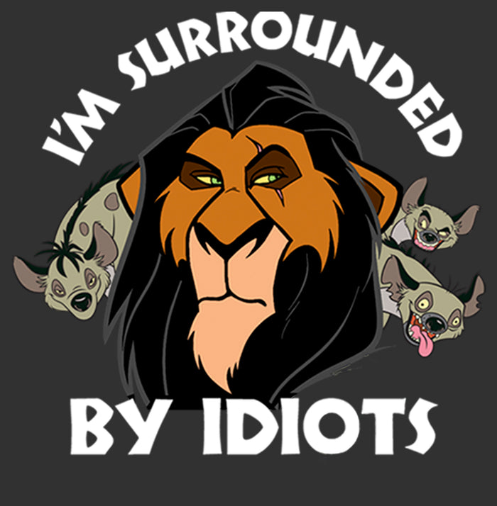 Fifth Sun Men's Lion King Scar Surrounded By Idiots Sweatshirt