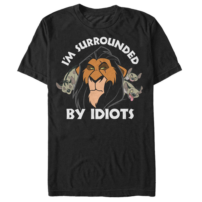 fifth sun Men's Lion King Scar Surrounded by Idiots T-Shirt