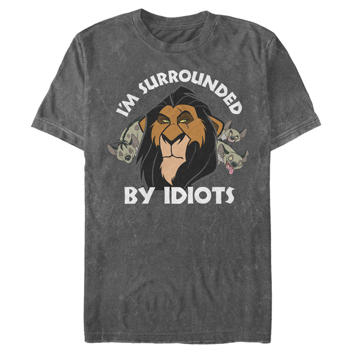 fifth sun Men's Lion King Scar Surrounded by Idiots T-Shirt