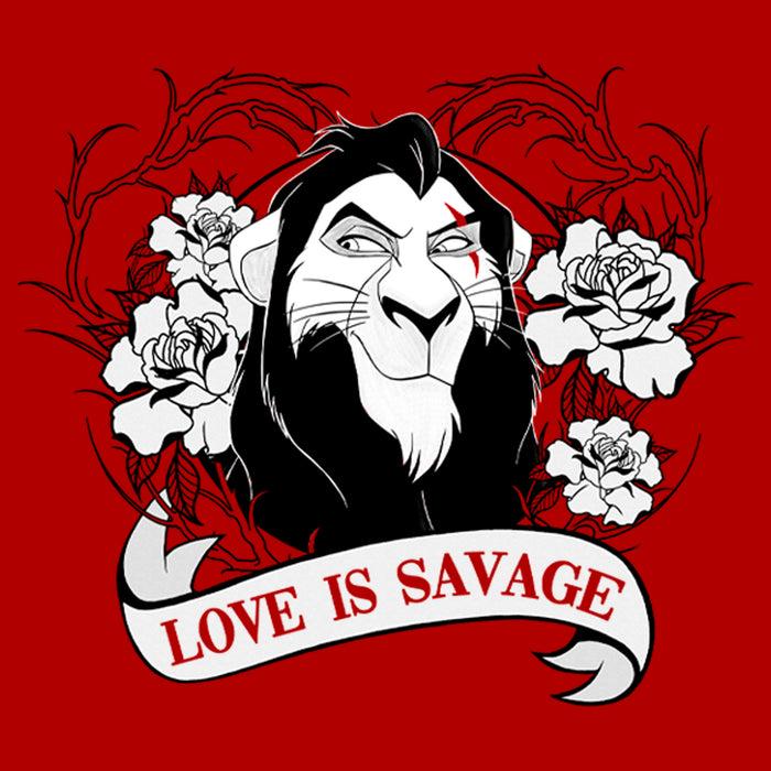 Fifth Sun Men's Lion King Scar Valentine's Day Love Is Savage T-Shirt