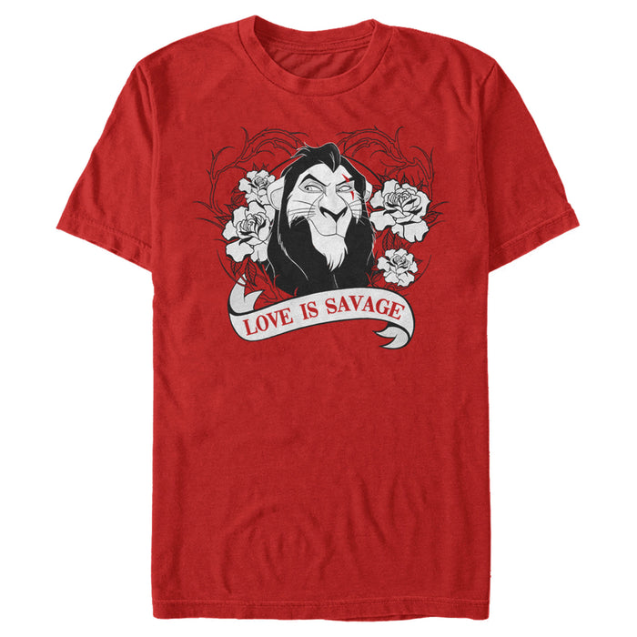 fifth sun Men's Lion King Scar Valentine's Day Love is Savage T-Shirt