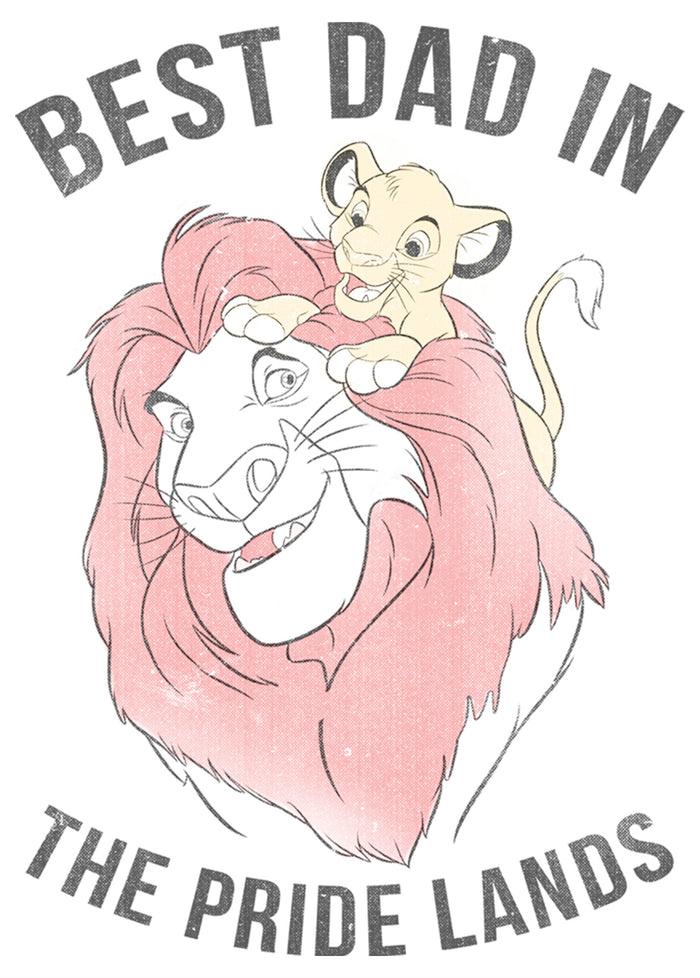Fifth Sun Men's Lion King Simba And Mufasa Best Dad In The Pride Lands Baseball Tee