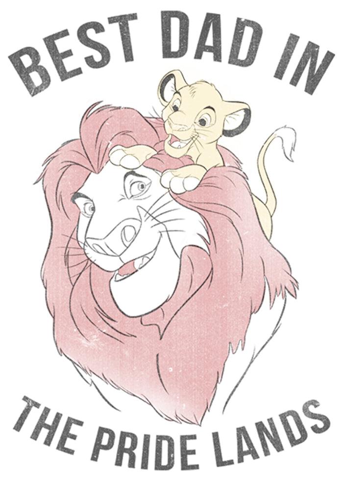 Fifth Sun Men's Lion King Simba And Mufasa Best Dad In The Pride Lands Long Sleeve Shirt
