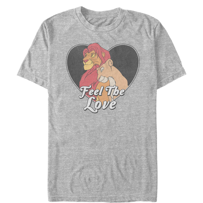 Fifth Sun Men's Lion King Simba And Nala Valentine Feel The Love T-Shirt
